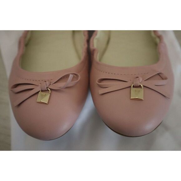 Michael Kors ME22A Women's Sz 7.5M Rose Pink Juliette Slip-On Flats Shoes - Picture 3 of 10